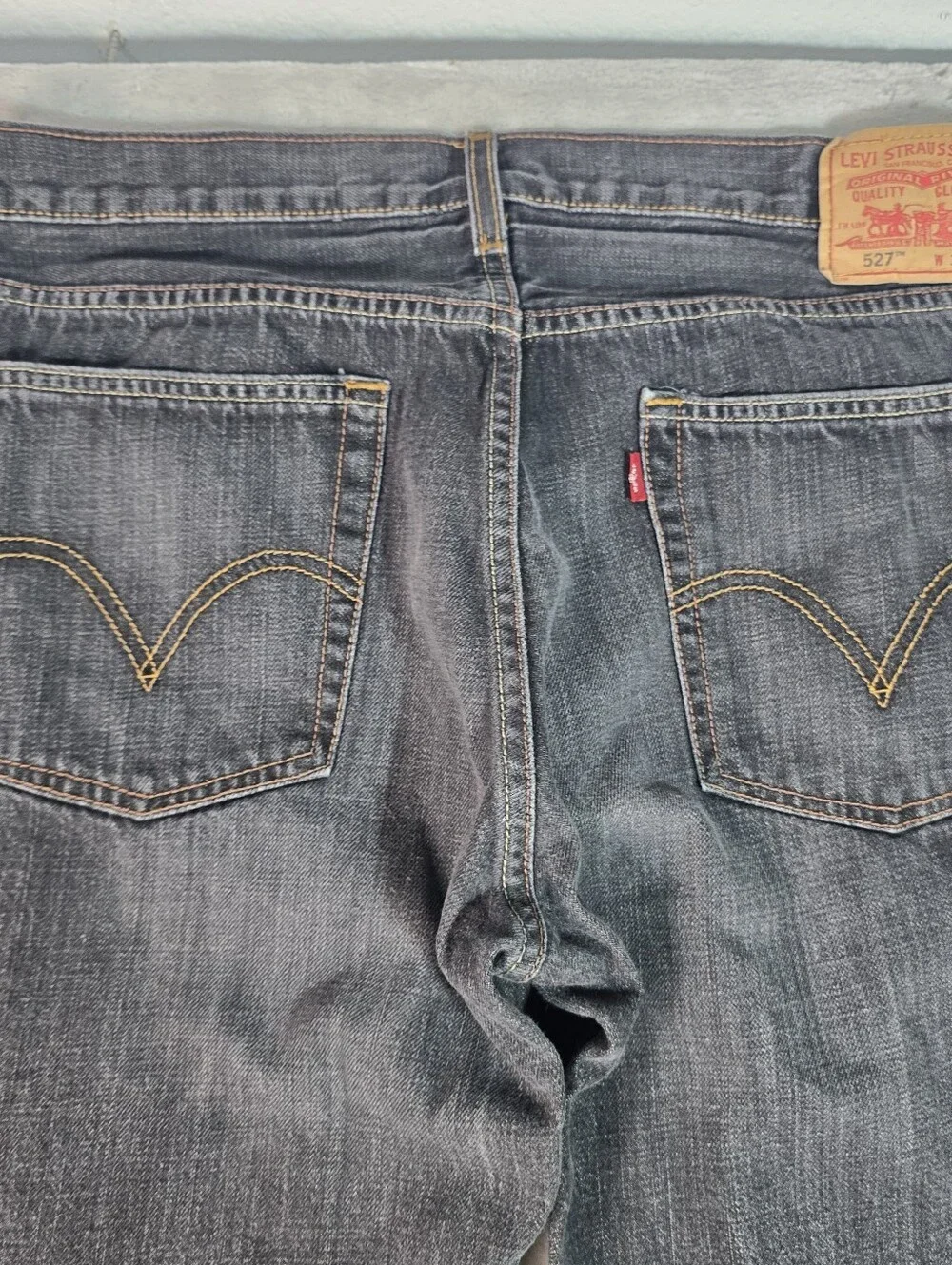 Levi’s 527 Low Boot Cut Jeans Men’s 36x32 Black Wash Denim